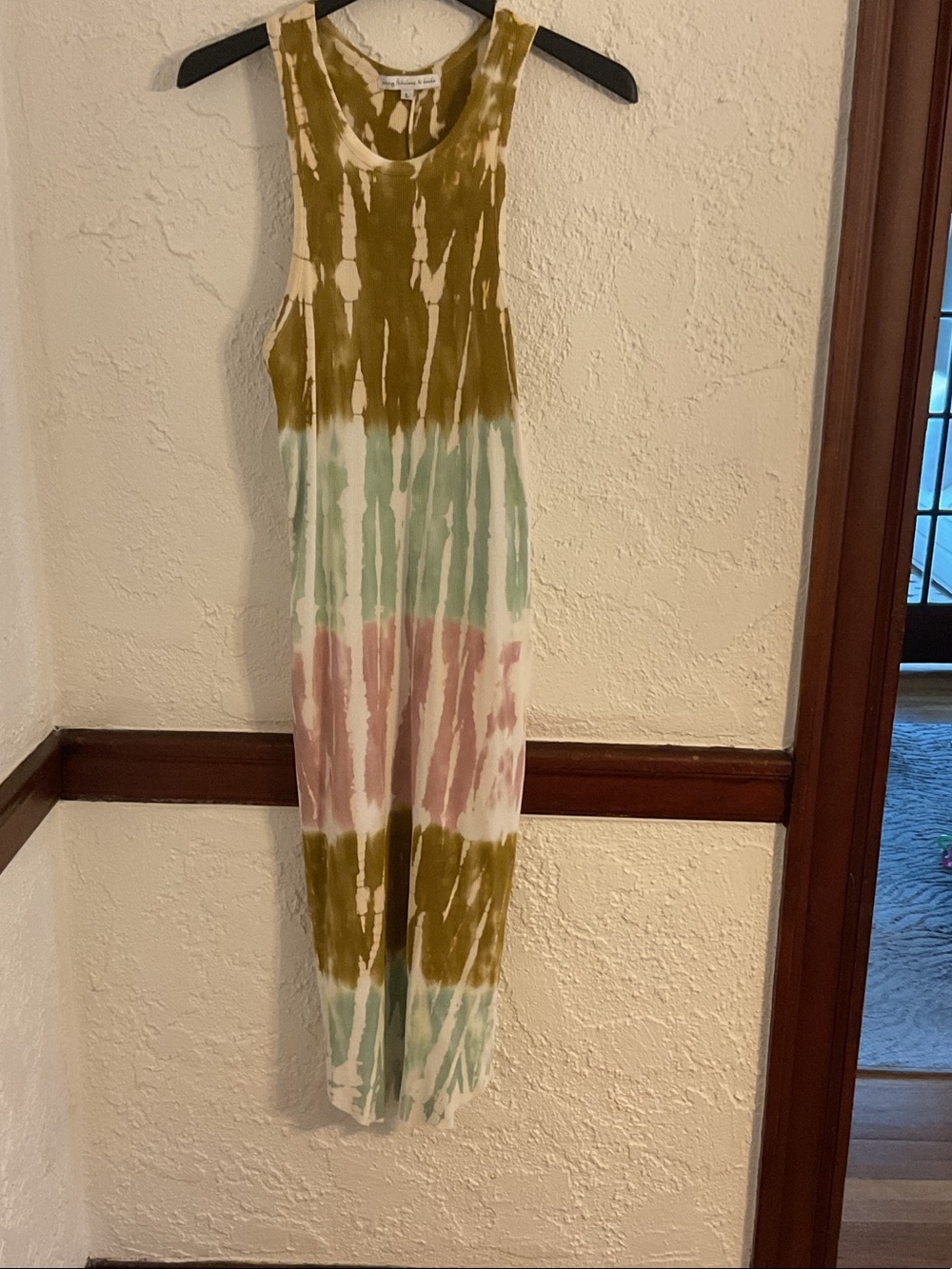 Young Fabulous & Broke Olive, Mint & Blush Tie-Dye Midi Dress